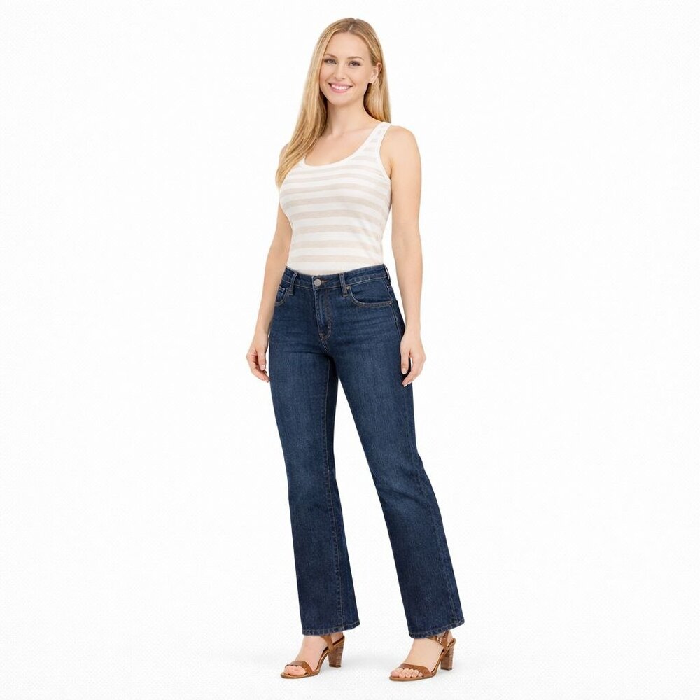 J Brand Selena Waist 26 Mid Rise Crop Dark Denim Jeans Stretch Straight Leg